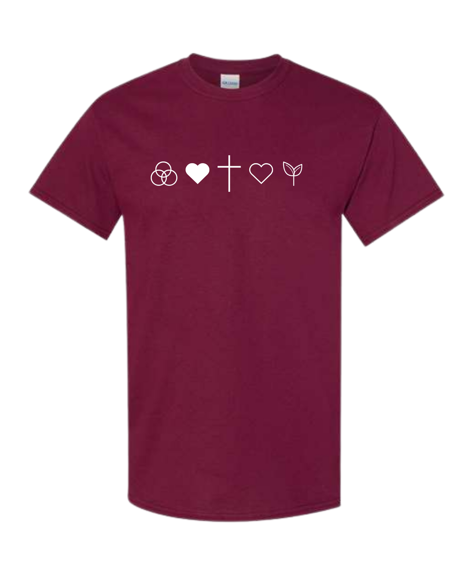 Gospel Symbols T-Shirt - Maroon