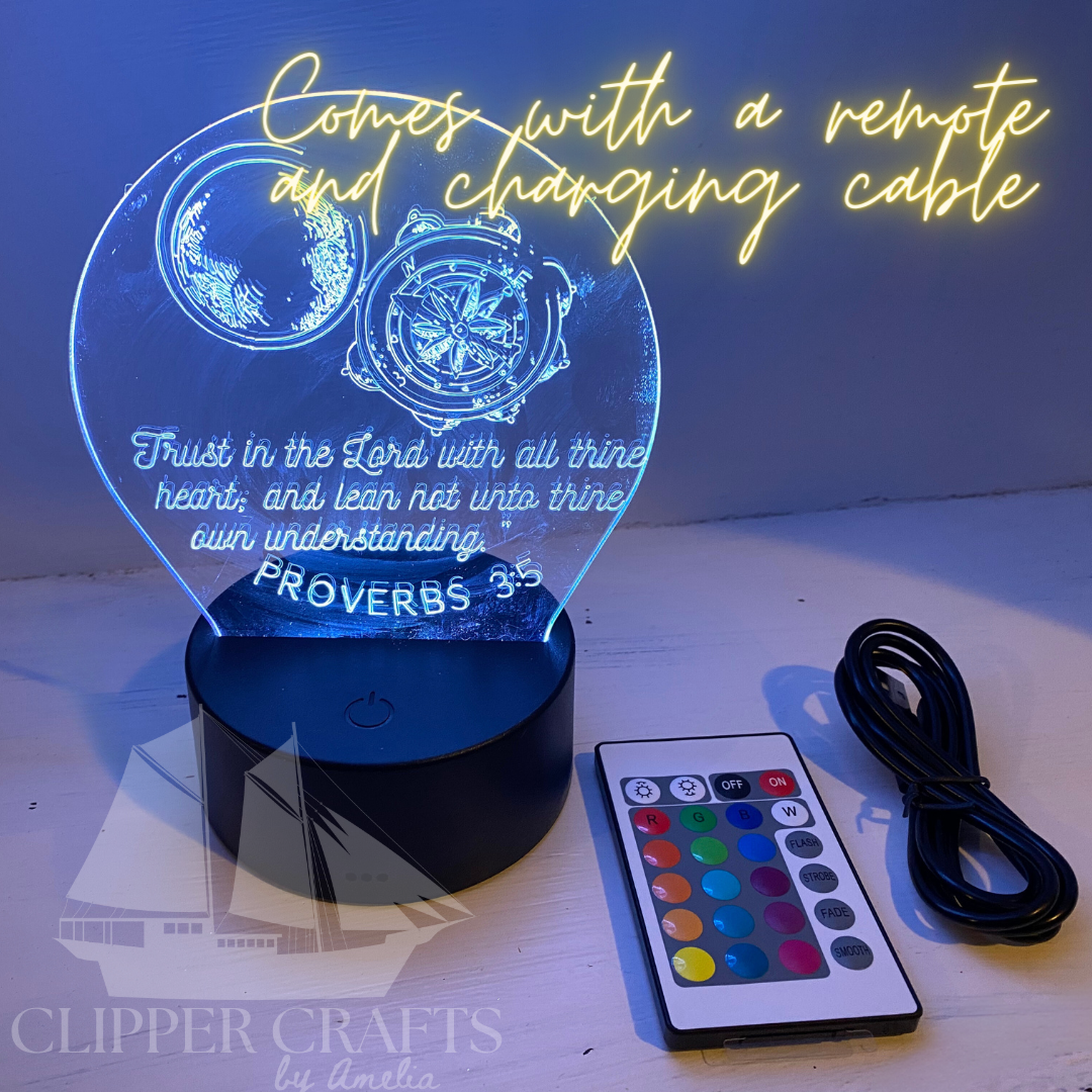 "Trust in the Lord" Tabletop Glow Light
