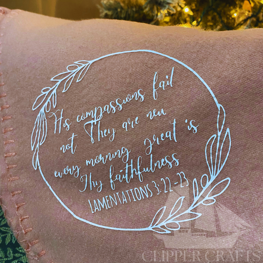 "New Every Morning" Lamentations 3:22-23 Ultimate Comfort Blanket
