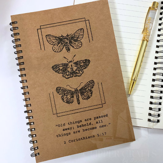 "Become New" (2 Cor. 5:17) Lined Kraft Notebook