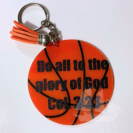 Basketball Customizable Key Chain