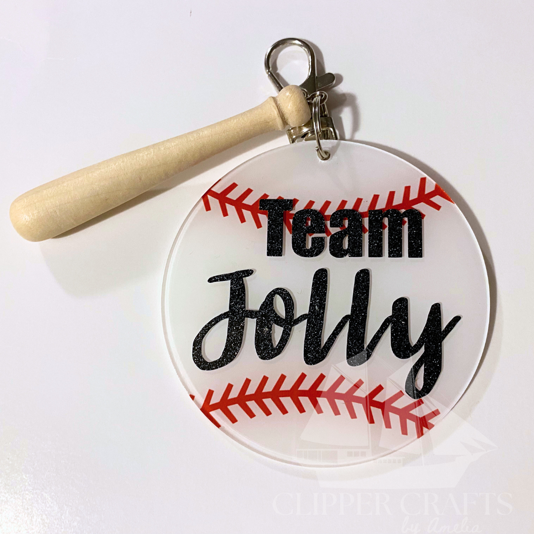 Baseball Customizable Key Chain