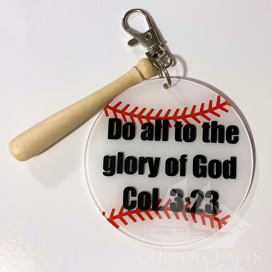 Baseball Customizable Key Chain