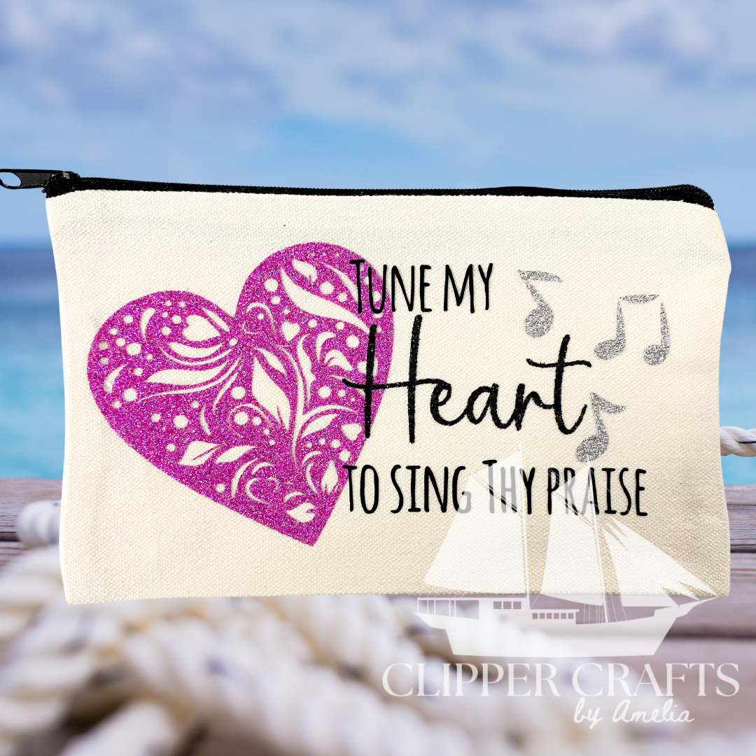 "Come Thou Fount" Hymn-Inspired Canvas Clutch