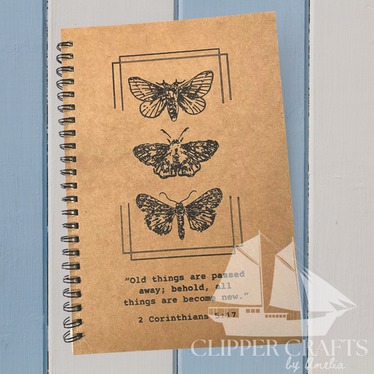 "Become New" (2 Cor. 5:17) Lined Kraft Notebook