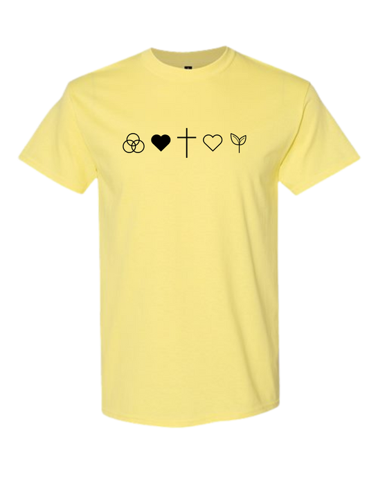 Gospel Symbols T-Shirt - Butter Yellow