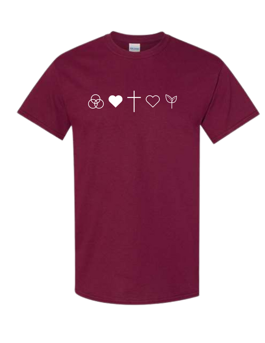 Gospel Symbols T-Shirt - Maroon