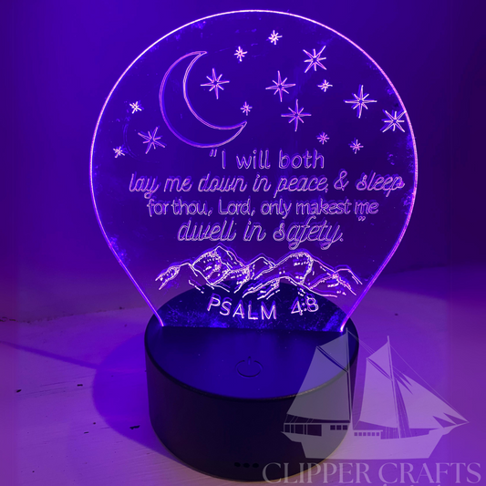"Peace and Sleep" Tabletop Glow Light