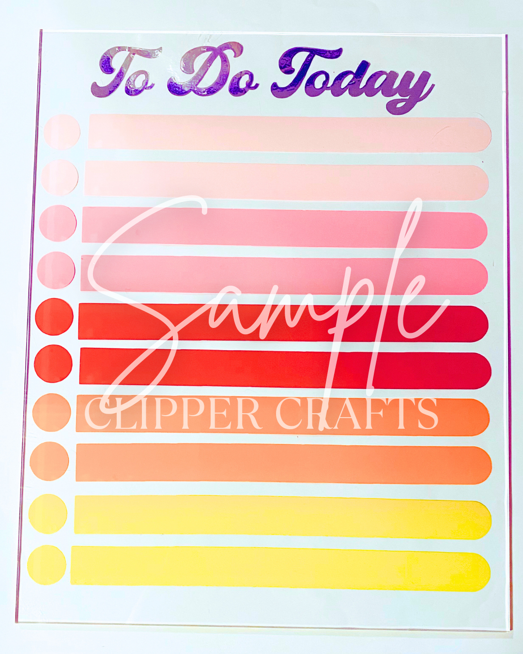 CUSTOM Dry Erase Note Board