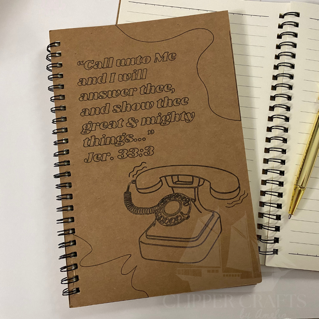 "Call Unto Me" (Jer. 33:3) Lined Kraft Notebook