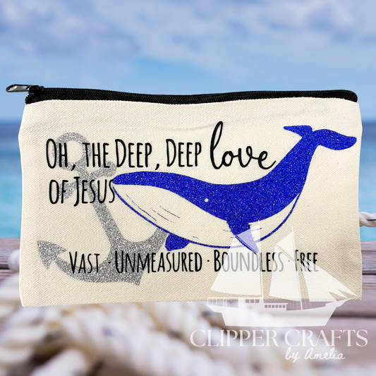 "Oh, the Deep, Deep Love of Jesus" Hymn-Inspired Canvas Clutch