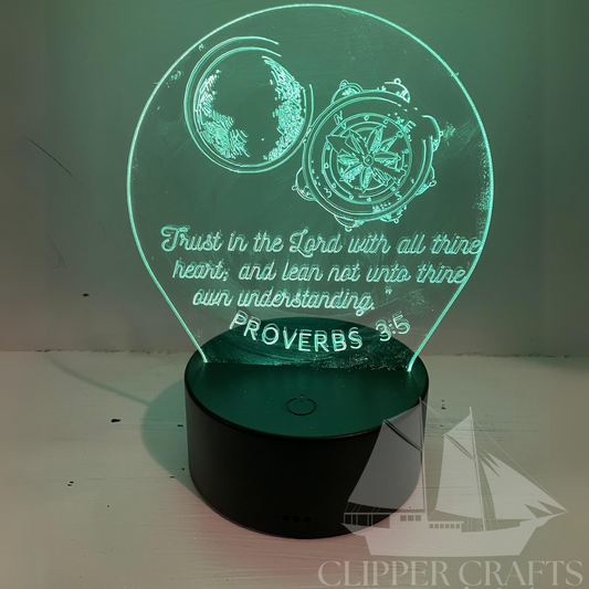 "Trust in the Lord" Tabletop Glow Light
