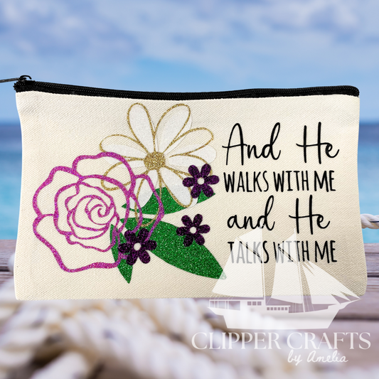 "In the Garden" Hymn-Inspired Canvas Clutch