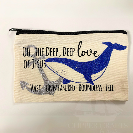 "Oh, the Deep, Deep Love of Jesus" Hymn-Inspired Canvas Clutch