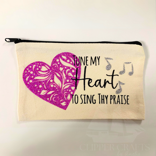 "Come Thou Fount" Hymn-Inspired Canvas Clutch