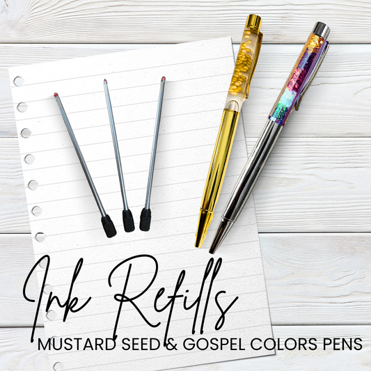 Mustard Seed Pen Black Ink Refill Cartridges
