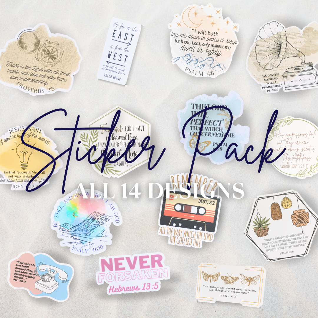 KJV Bible Verse 14 Sticker Bundle